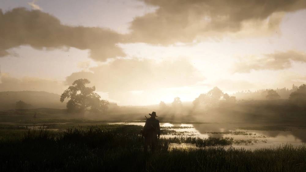 Red Dead Redemption 2 - Swamp scene